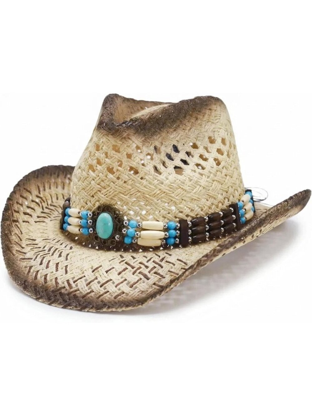Men's Natural-01 Pull-On Lightweight Outdoor Wide Brim Shapeable Cowboy Hats